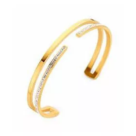 Victoria Armband aus goldfarbenem weißen Stein