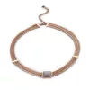 Victoria Rose gold színű barna köves nyaklánc