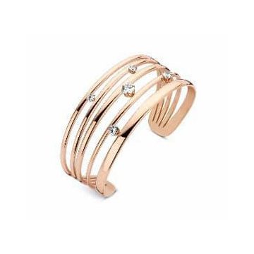 Victoria Rose gold színű fehér köves karkötő