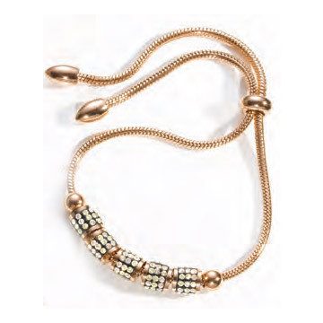 Victoria Rose gold színű köves karkötő