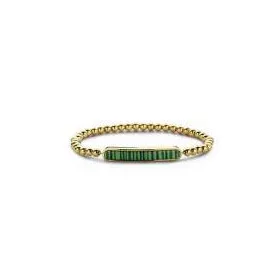 Victoria Goldfarbenes Armband mit grünem Muster