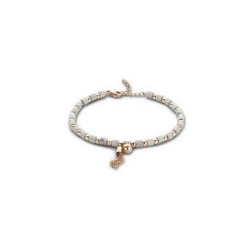 Victoria Rose gold színű fehér gyöngyös karkötő