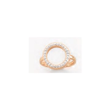 Victoria Rose gold színű fehér köves gyűrű