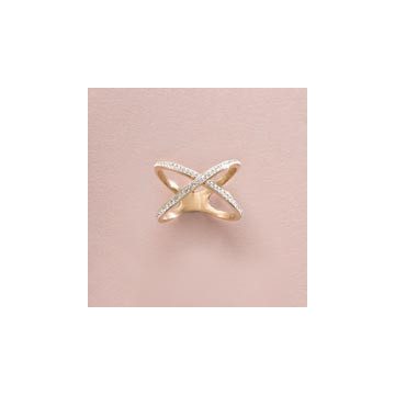 Victoria Rose gold színű fehér köves gyűrű