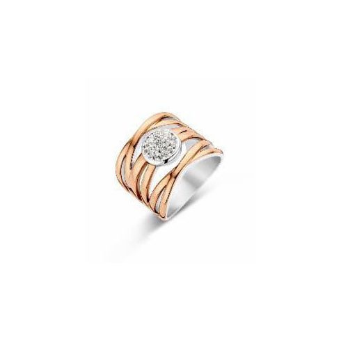 Victoria Rose gold színű fehér köves gyűrű