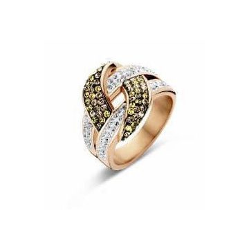 Victoria Rose gold színű színes köves gyűrű