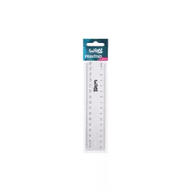 Pravítko 15 cm priehľadné
