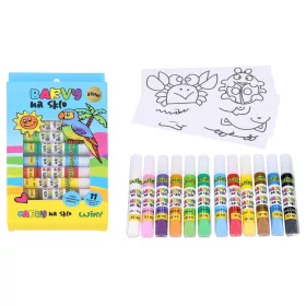 Vopsele pentru sticlă 11+1 buc/10 ml sclipici