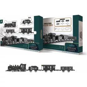 Set de tren cu șine fumurii 135x75cm