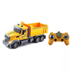 Mașină de construcții cu telecomandă galbenă 29cm