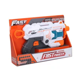 Pistol și 12 cartușe de spumă de 25 cm