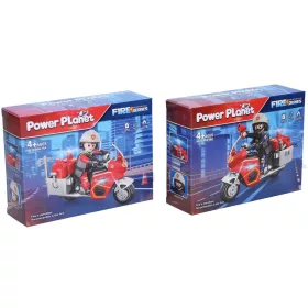 Figurină de pompier de construcție pe motocicletă