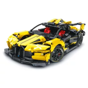   Jucărie de construcție Mașină sport galbenă mecanică set 1103 buc