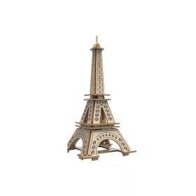 Puzzle 3D din lemn Turnul Eiffel colorat
