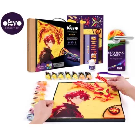 Set de tablouri OKTO cu motive Manga „Foc” 30x40 cm