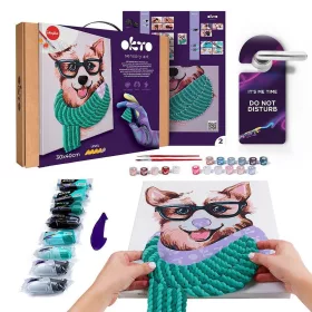 Set de artă OKTO „Corgi la modă” 30x40 cm