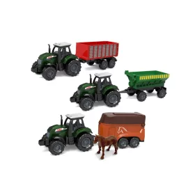 Tractor și remorcă metal/plastic 17cm