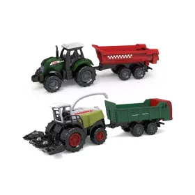 Tractor și combină de recoltat cu remorci 19,5 cm