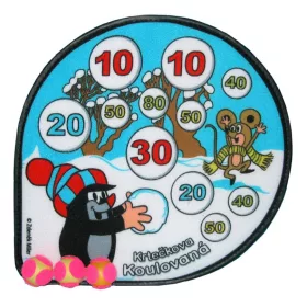 Tablă de darts cu velcro Little Mole 30cm