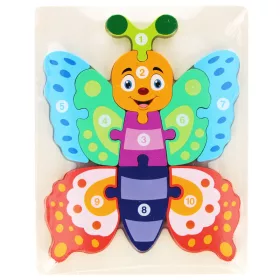 Puzzle fluture din lemn
