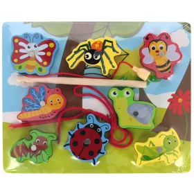 Puzzle din lemn cu insecte magnetice