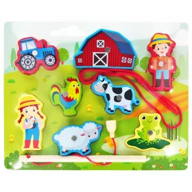 Puzzle magnetic din lemn, fermă