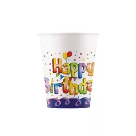 Poharak Happy Birthday 200ml/8db papír