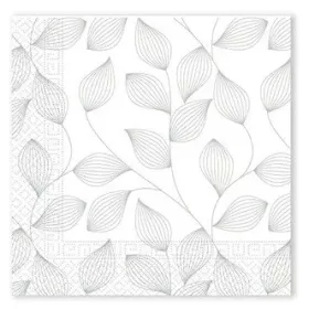 Szalvéta zöld levelek 33x33cm 20db