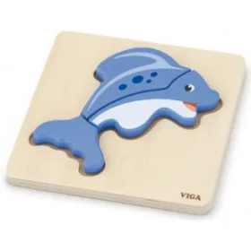 Puzzle din lemn Viga Delfin