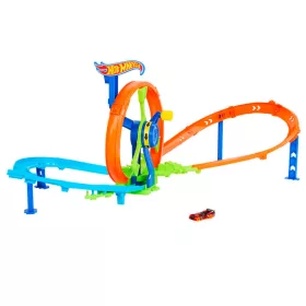   Pistă de curse Mattel Hot Wheels Stunt Tracks Turbo + set vehicul