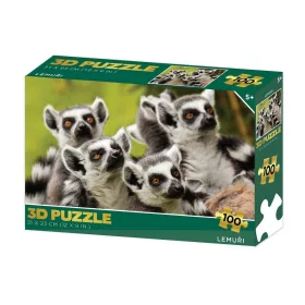 Puzzle 3D Lemur 100 buc