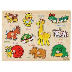 Puzzle din lemn cu animale