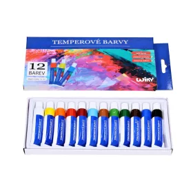 Temperafesték készlet fém tubusban 12db (12 ml)