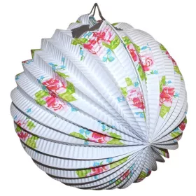 Papírlámpás elemre 25cm virágokkal