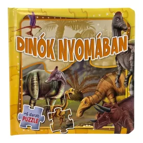 Dinók nyomában könyv+6puzzle  
