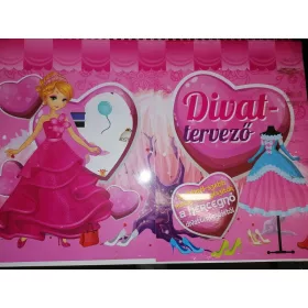 Divattervező+matricák+kifestő