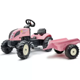  Falk gyalogos traktor 2056L Country Star pótkocsival - rózsaszín