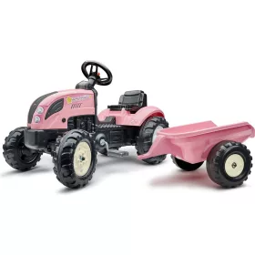   Falk gyalogos traktor 2056L Country Star pótkocsival - rózsaszín