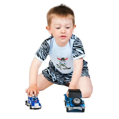 Kindershorts New Baby Zebra blau