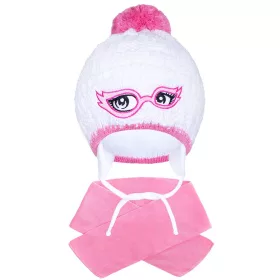 Winterliche Kinderstrickmütze und Schal, Neu in Babyrosa