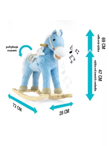 Ljuljački konj s melodijom Milly Mally Pony ljubičasti