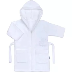 Kinderbademantel „Neue Baby-Eule“ weiß