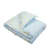 Kinderdecke aus Minky-Stoff, neu, Babyblau, 80 x 102 cm