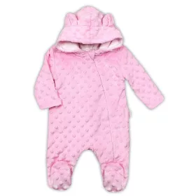 Baby-Strampler aus Minky-Stoff, Farbe: Nicol Bubbles Pink