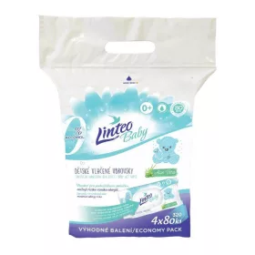  Feuchttücher Linteo Baby Aloe Vera 4x80 Stück, Aktionspackung