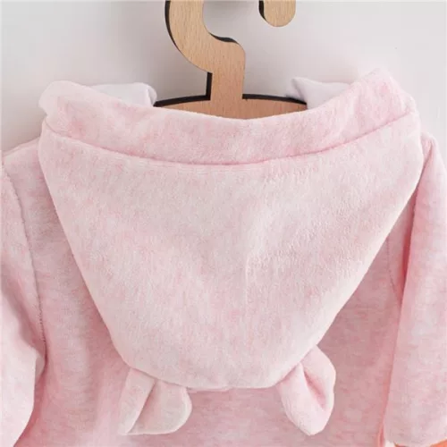 Baby-Plüschoverall mit Kapuze, Neu in Rosa