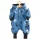 Baby-Baumwoll-Overall mit Kapuze und Ohren, New Baby Paws blau