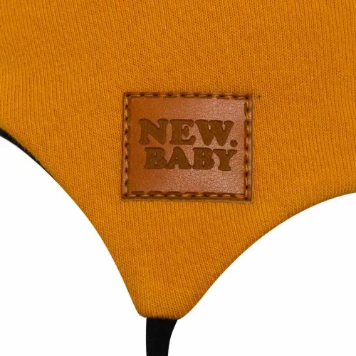 Baby-Baumwollmütze mit Ohren, neue Lieblingsfarbe des Babys: Senfgelb