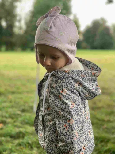 Baby-Baumwollmütze mit Schleife, New Baby NUNU rosa
