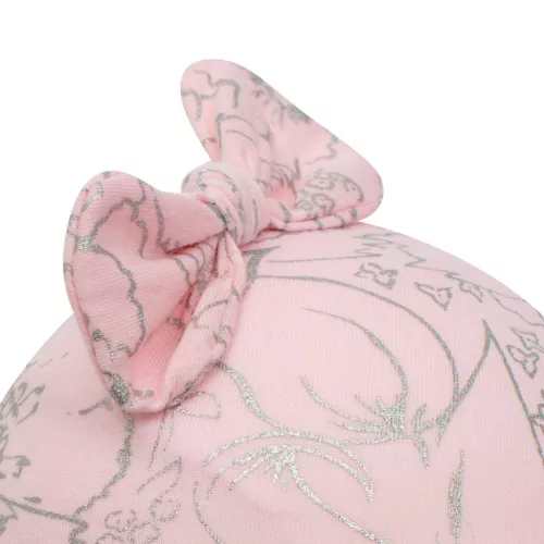 Baby-Baumwollmütze mit Schleife, New Baby NUNU rosa